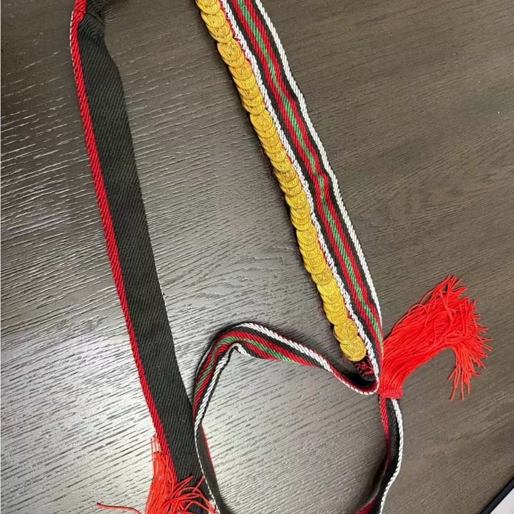 Gold coin headband or belt